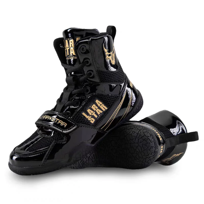 

Boxing Shoes Professional Fighting Wrestling Shoe Fighting Training High-top Sports Shoe Non-slip Wear-resistant Walking Shoes