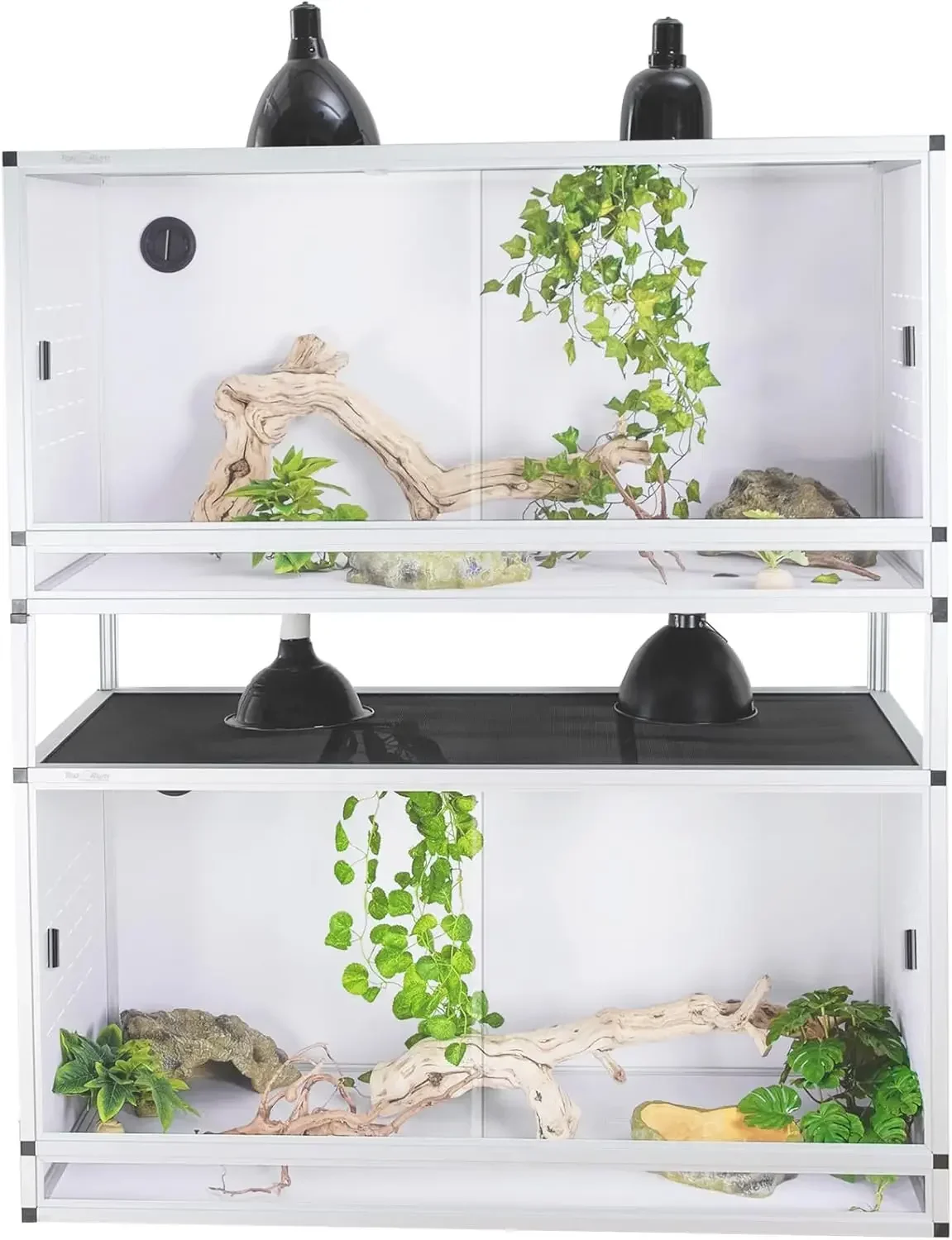 PVC Reptile Enclosure 40x16x16'' Large Reptile Terrarium Habitat Tank, 44 Gallon Wide Breeding Lounge Vivarium Area