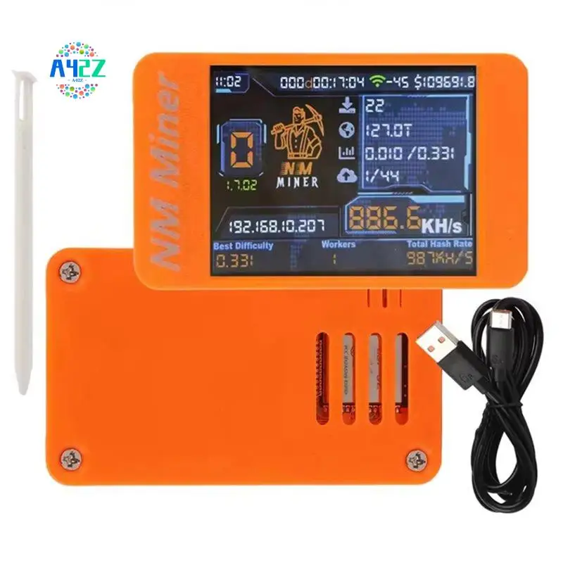 

A42Z-Nmminer Nerdminer V2 880KH/S Bitcoins Miner 2.8 Inch Color Display Bitcoin Crypto Solo Lottery Miner Home Use BTC