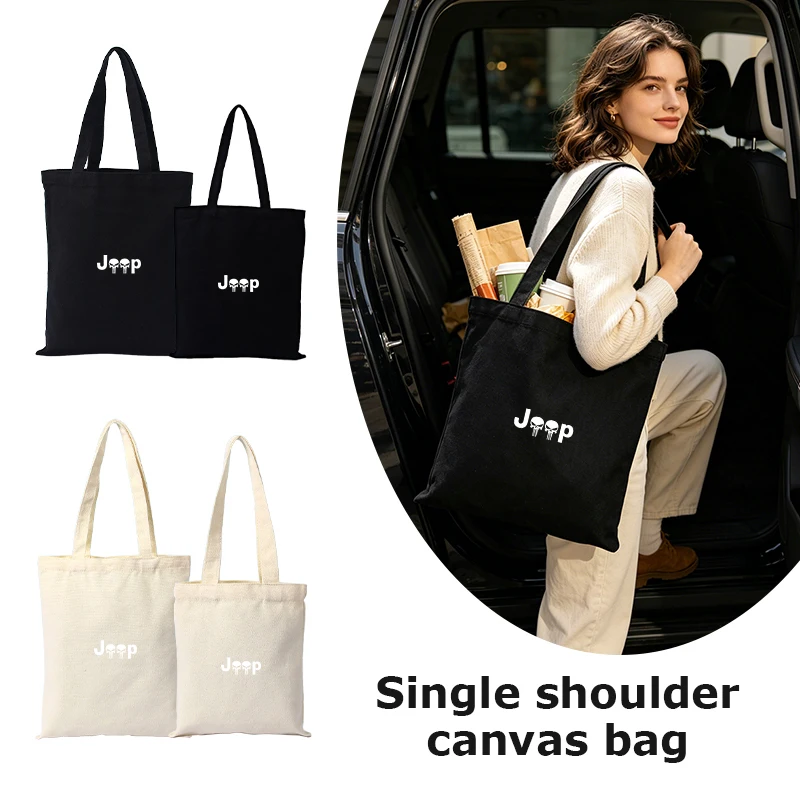 Bolso cruzado con logotipo de coche Jeep, bolso de compras, bolso de lona informal, Patriot Renegade Wrangler JK JL Liberty Trailhawk