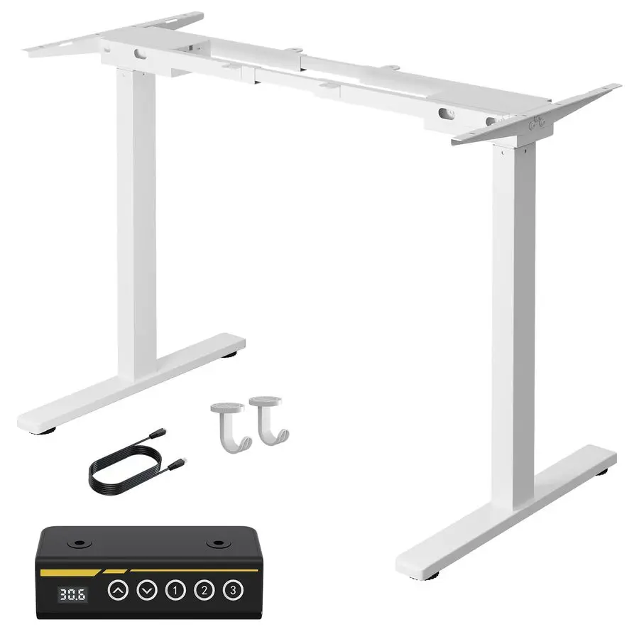 

Motor Electric Standing Desk Frame Height and Length Adjustable Sit Stand Desk Legs for Home Office Ergonomic Stand Up Desk Fram