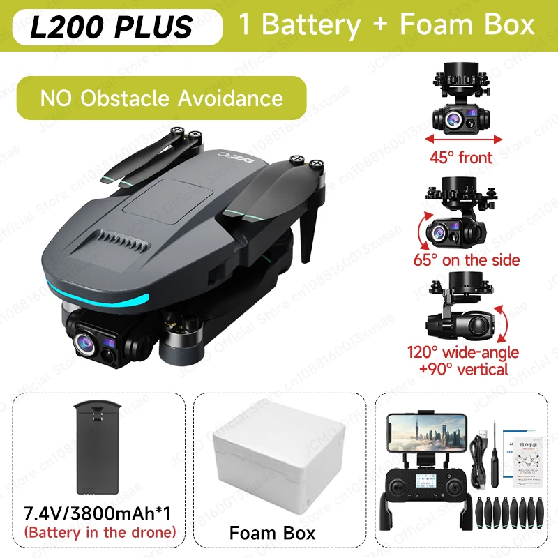 LYZRC L200 Plus Max 4K 3 Axis Camera Gimbal Drone GPS Positioning Brushless Motor 249g Light Weight Drone 360 Avoidance Obstacle