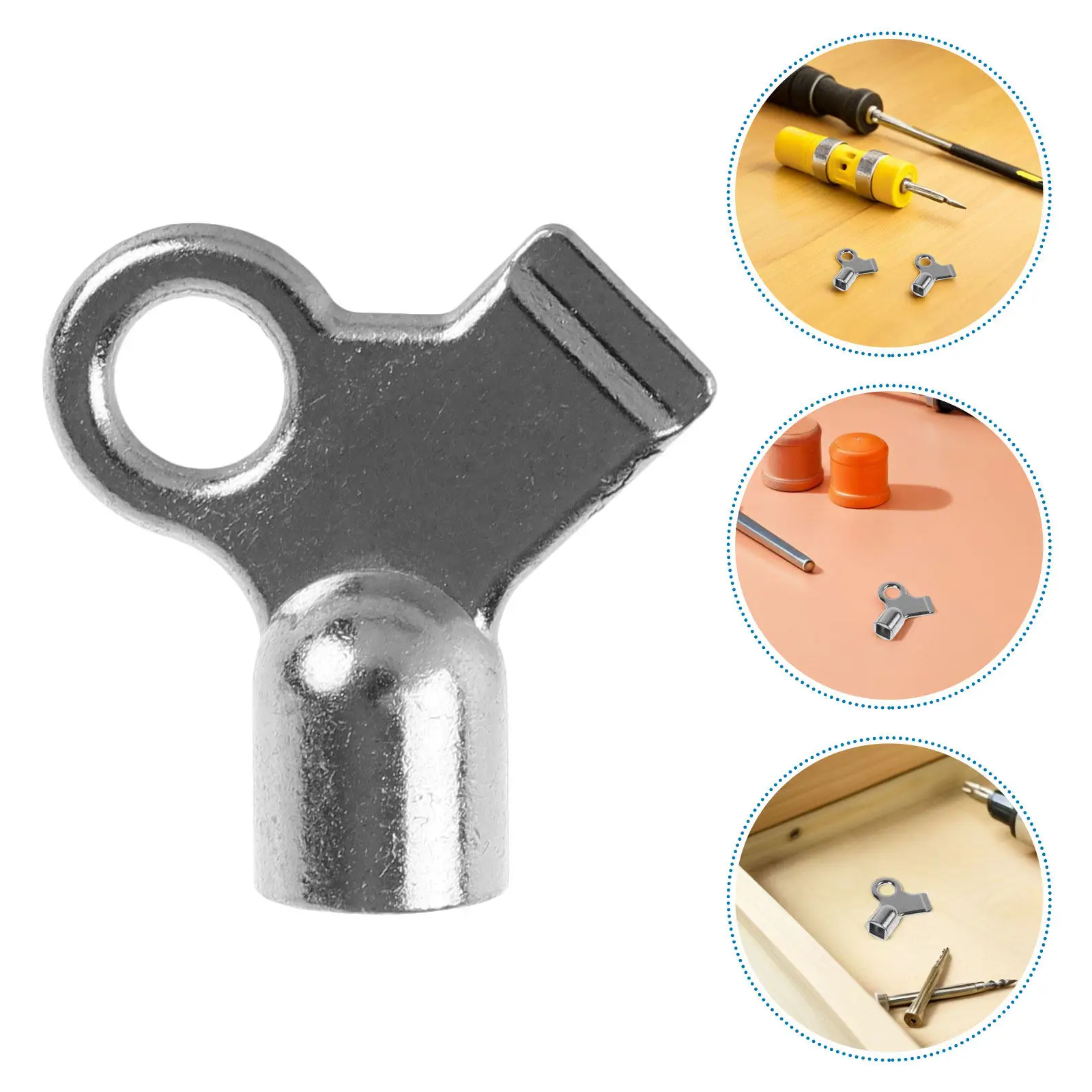 

6Pcs 5Mm Internal Square Radiator Bleed Valve Key Metal Construction Ergonomic Drive Tool for Quick Air Bleeding in Home Heating