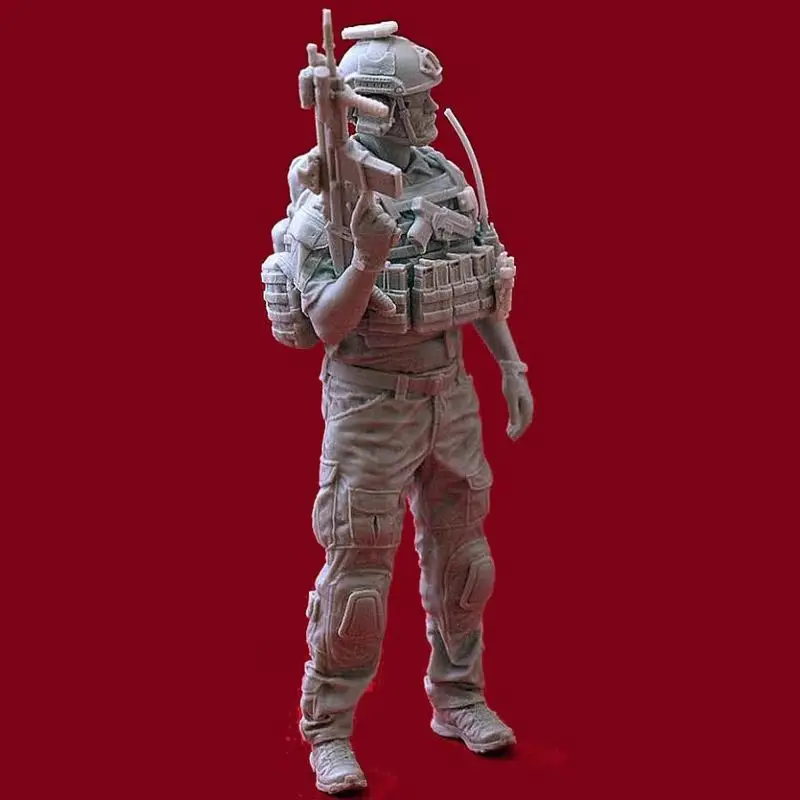 Figurine soldat militaire des forces spéciales en résine, Micro Miniature Gk, modèle blanc imprimé en 3d, jouet non assemblé et non peint, 1/16