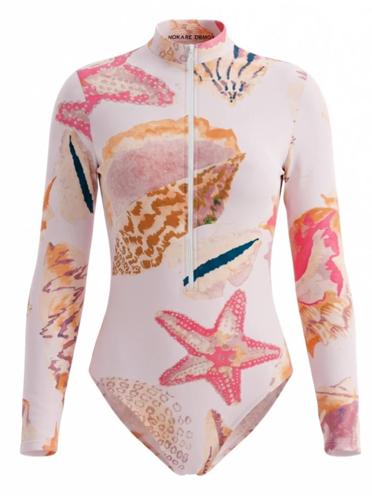 New High Waist Sexy Swimsuit Women Summer Bathing Suit Bikini Set Long Sleeve Swimwear Women Beach Swimming Suit For Female