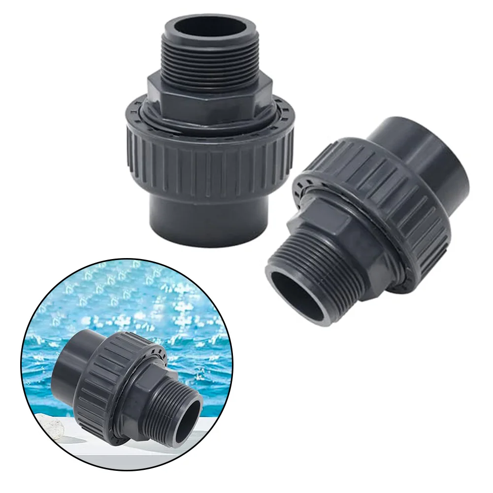 

2pcs Pool Pump Connector External Thread Union External Thread Quick Connector Replacement For Pool Spa Pumps