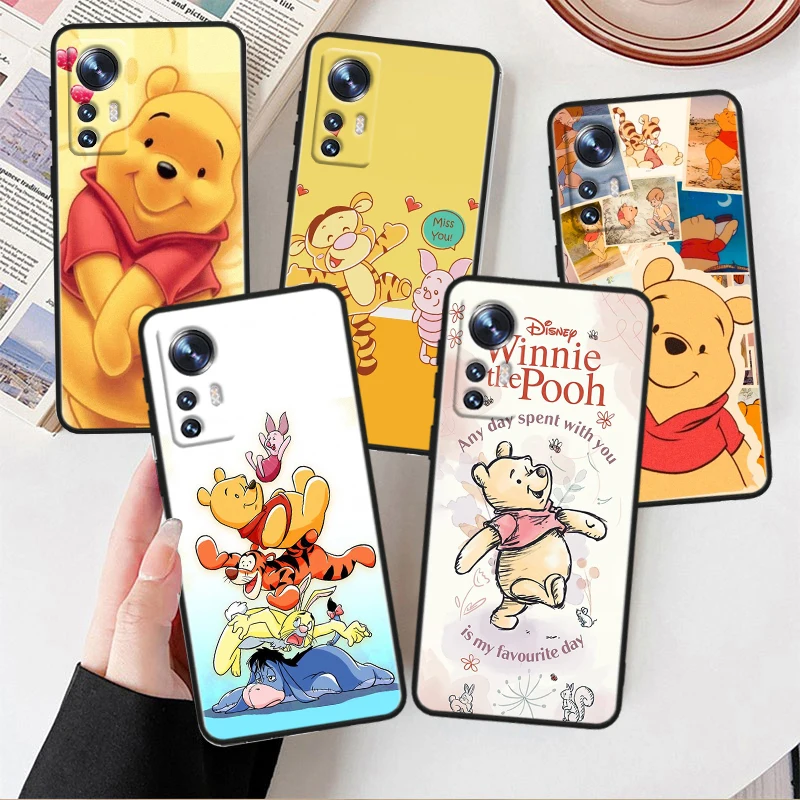 Bear Disney Winnie Pooh For Xiaomi Mi 10T 10S 9T 9 SE 8 A3 A2 6X 5X CC9E Note 10 Lite Pro Mix 3 Black Phone Case Phone Case