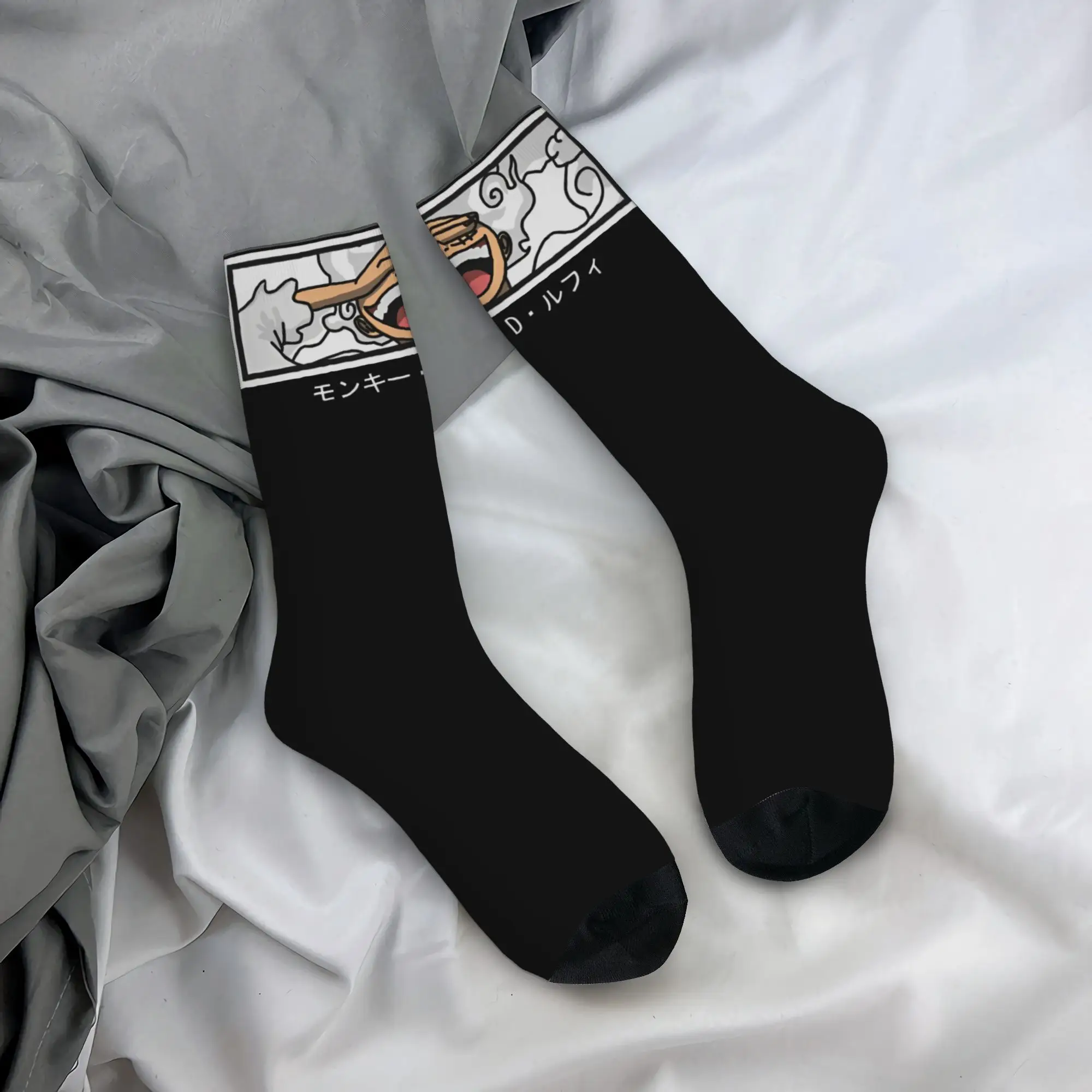 

Stylish Men Women Crew Socks luffys Zoro Tony Chopper onepieces Merch Soft Non-slip Socks