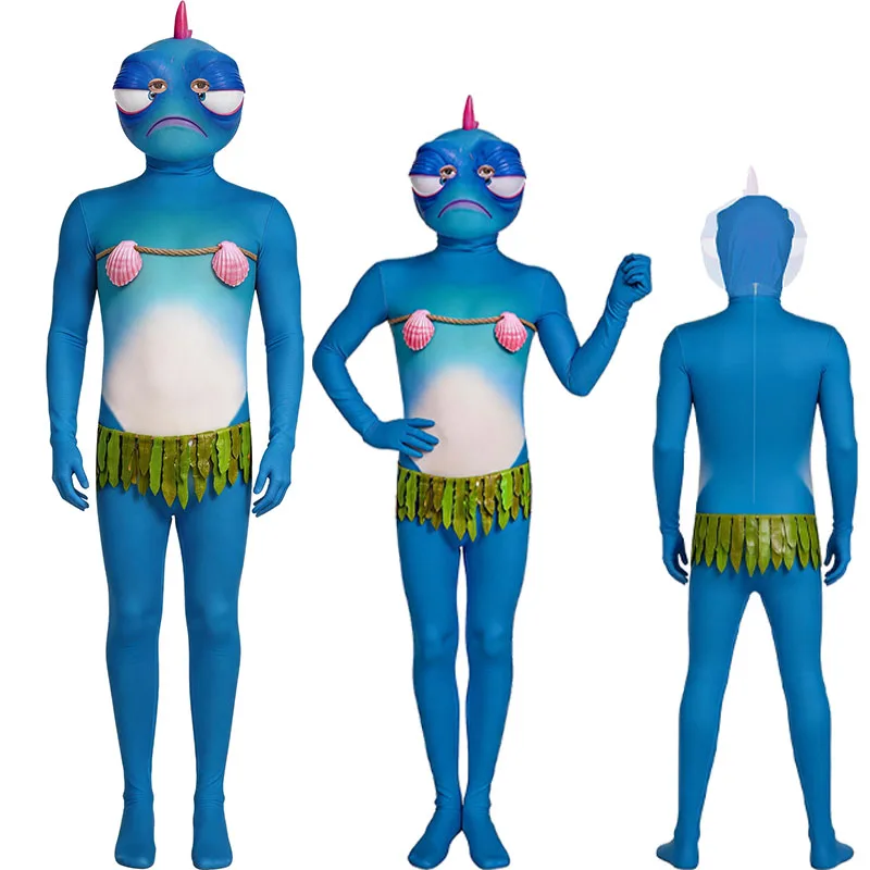 Disfraz de Minion de Anime, Mono Azul Extraño para Cosplay de Monstruo, Disfraz para Adultos para Fiesta de Halloween, Manga, Exposición, Actuación