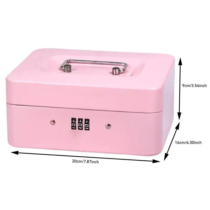 Safe Box Portable Lock Box Reusable Portable Key Lock Box Security Case Lock Box With Code For Cards Change Jewelry Keys