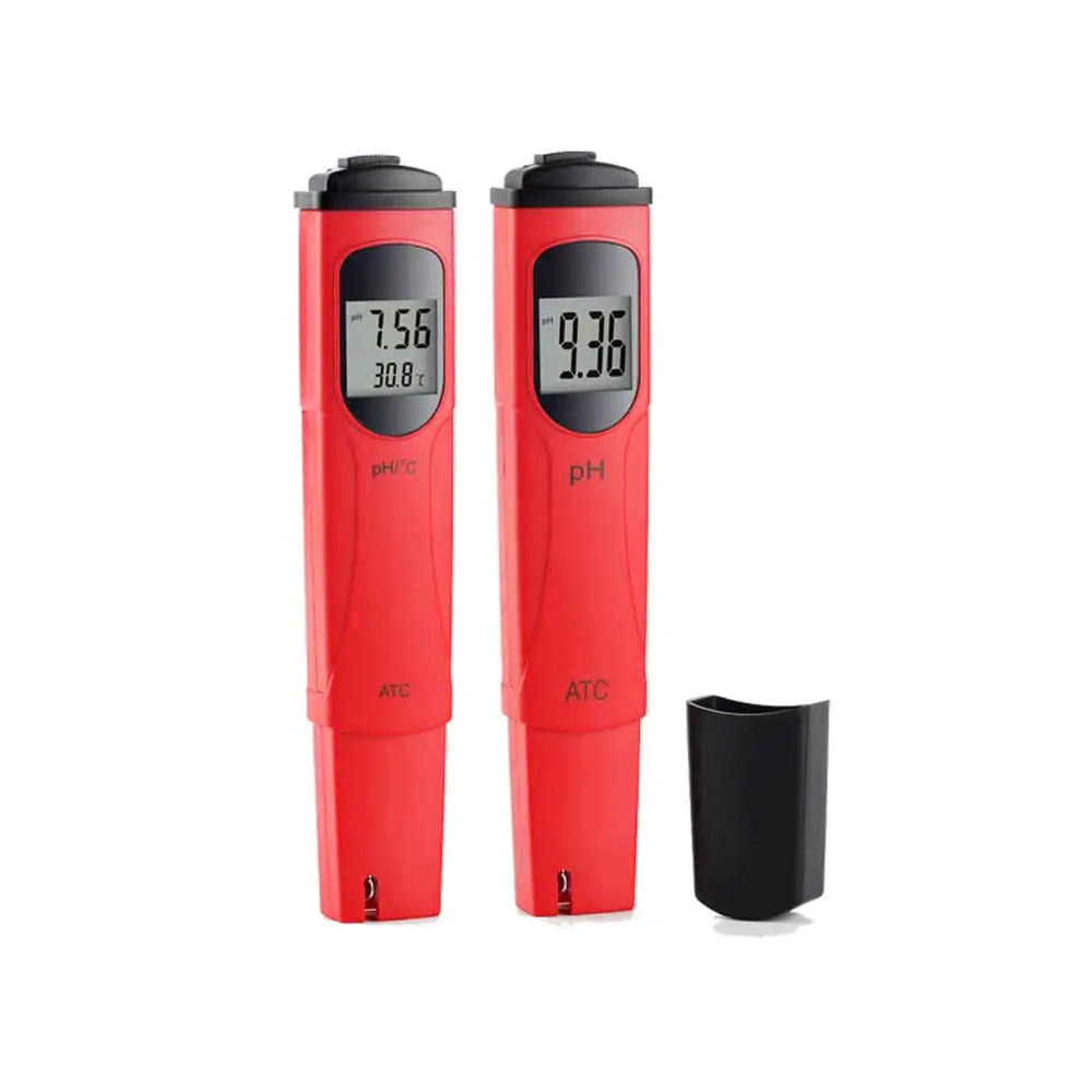 pH Meter pen with temperature Tester Acidometer digital showing both pH and water temperature