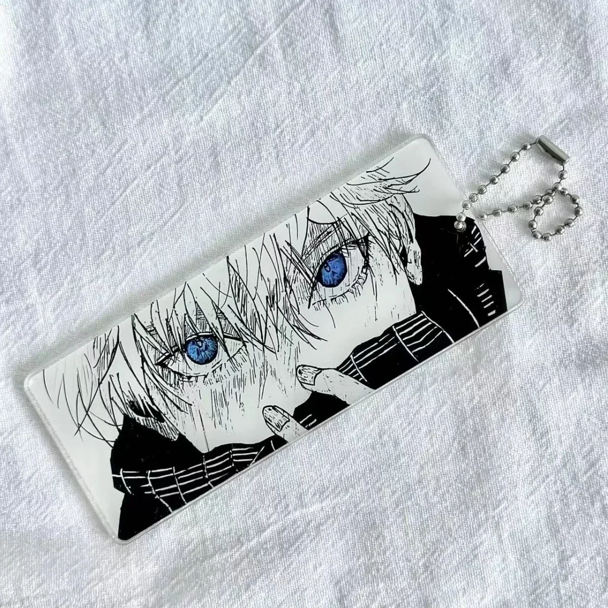 

Satoru Gojo Keychain Jujutsu Acrylic Key Chains Animation Peripheral Cosplay Props Pendant Jewelry Gift