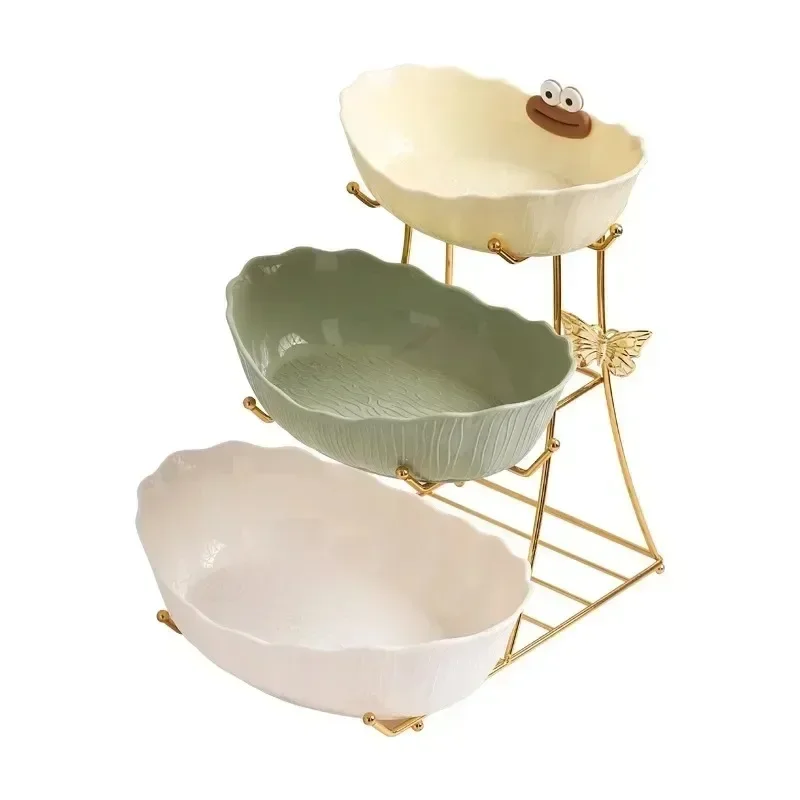 Fruit Plate Modern Living Room Coffee Table Household High-end Fruit Basin Snack Front Desk Candy Snack Plate