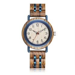 Couple Wooden Wristwatch for Men Women Quartz Man Ladies Unisex Clock Natural Sandalwood Walnut Ebony Real Colorful Wood Reloj