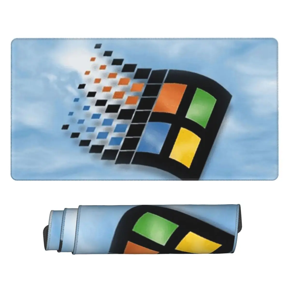 

Большой коврик для мыши с изображением экрана загрузки Windows 98, для геймеров, ПК, ноутбуков, клавиатур, компьютерных игр, офисных аксессуаров, настольный коврик