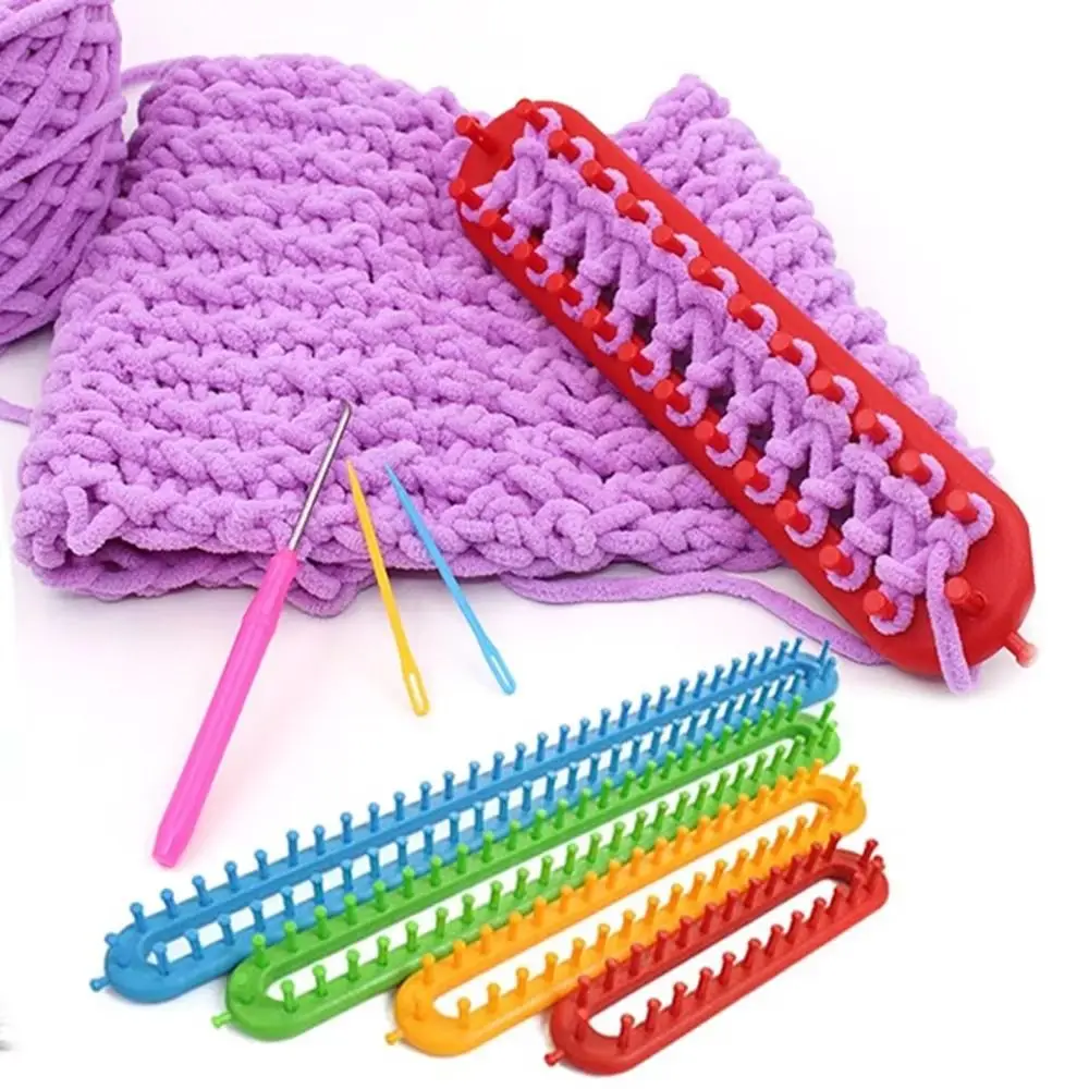 

Durable 26/36/47/58cm Weaving Loom Knitting Kit DIY Rectangle Wool Knitter Handmade Craft DIY Machine Sewing Tools