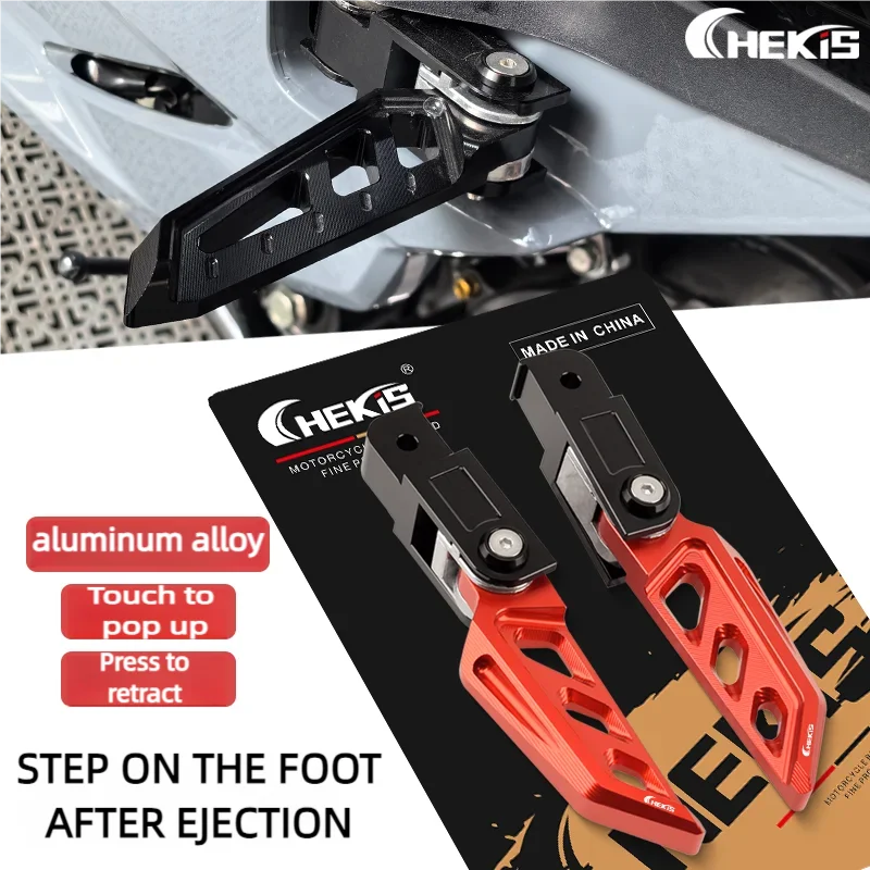 

Chekis Is Suitable for Honda 2018-2024 Forza250/300/350 Nss350 Motorcycle Modified Pedal Accessories, Ejection Rear Pedals, Automatic Pop-Up Passenger Pedals, Aluminum Alloy Spinning Pedals