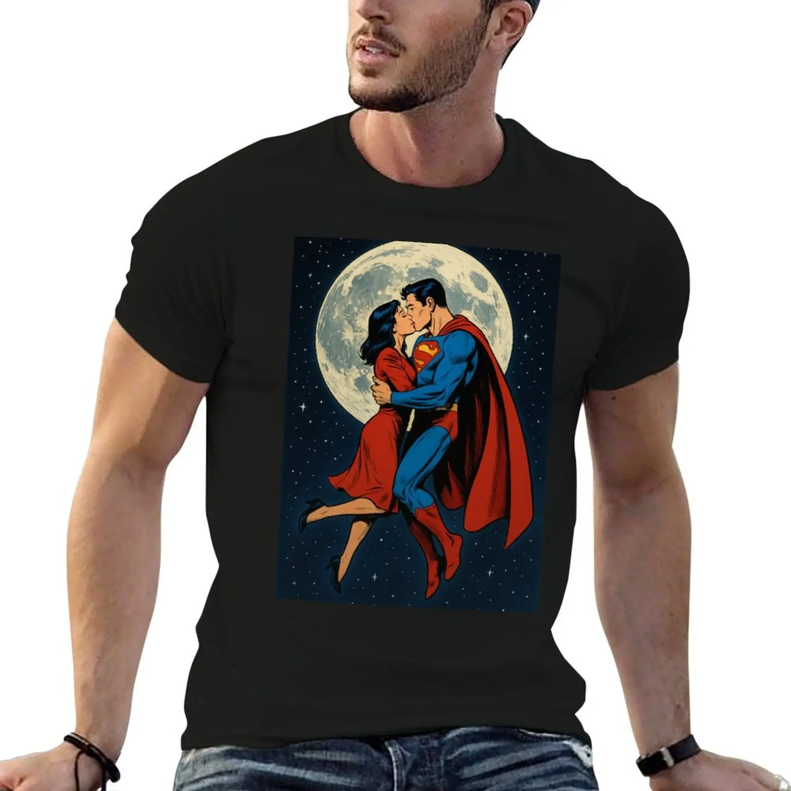 

Lois & Clark - Kiss me under the moonlight T-Shirt cotton t shirt man man t shirt luxury T-Shirt