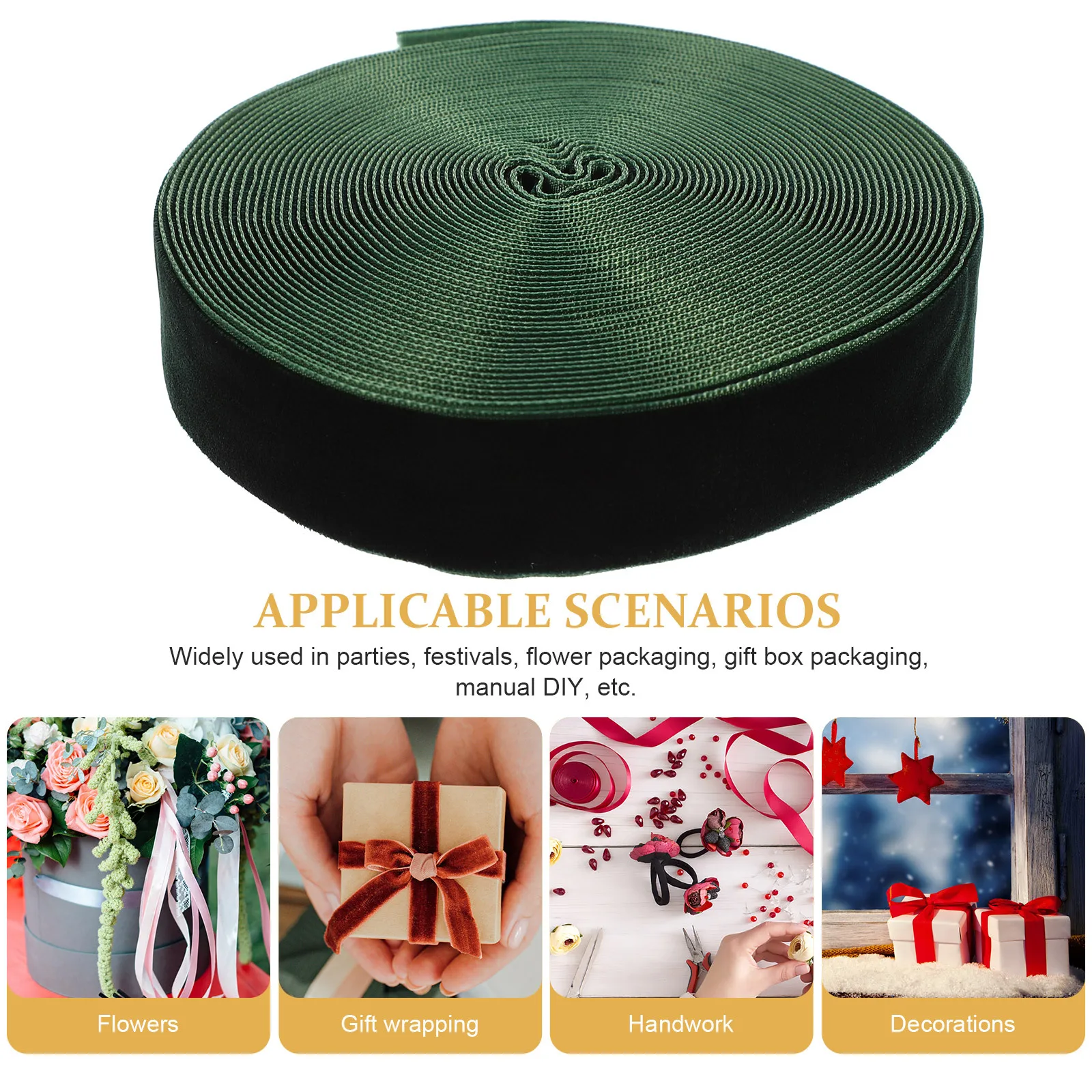 1 Roll Ribbon 5M Cuttable Diy Decorative Wrapping For Gift Box Flower Packaging Party Wedding Christmas Craft Table Decor