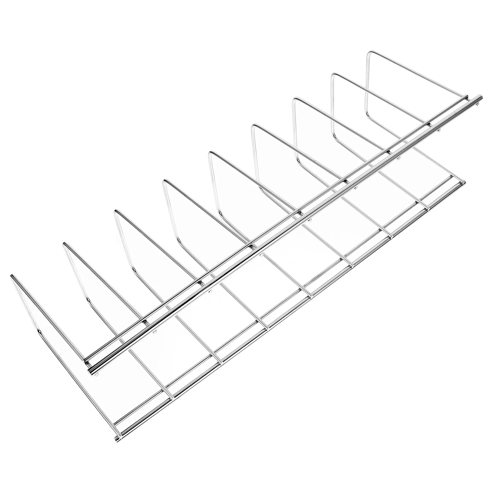 

Dish Rack Stainless Steel Plate Pan Stand Rustproof Kitchen Drying Organizer Holder Countertop Tableware Drainer