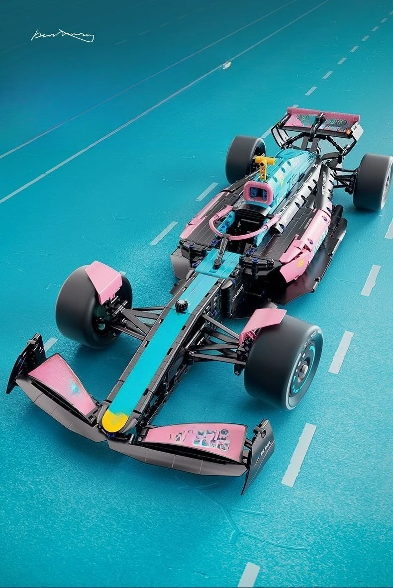 Formula 1 racing car building block children's puzzle assembly cool sports car model toy birthday gift