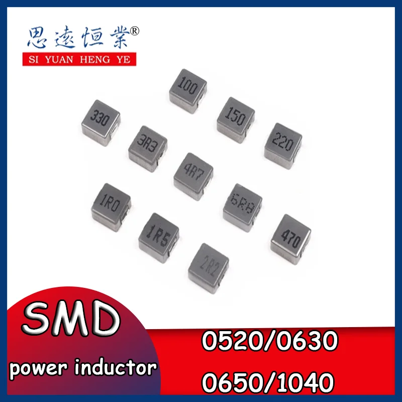 

10PCS 0520 0630 0650 1040 1R0 2R2 6R8 150 330 470 101 SMD Molding Power Inductors 1UH 2.2 3.3 4.7 6.8 10 15 22 33 47 68 UH 100UH