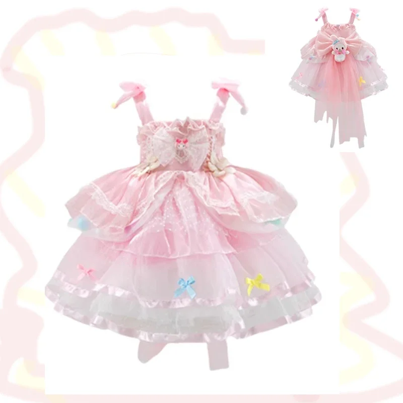 

MINISO Summer Sanrio My Melody Girls' Dress Children's Lolita Suspender Princess Dress