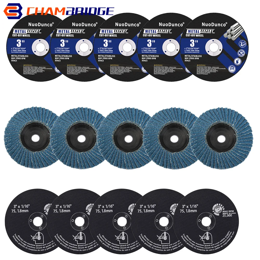 

15Pcs Abrasive Disc Set Zirconia Flap Sanding Discs Metal Stainless Steel Cutting Grinding Polishing Wheels Fit Stainless Steel