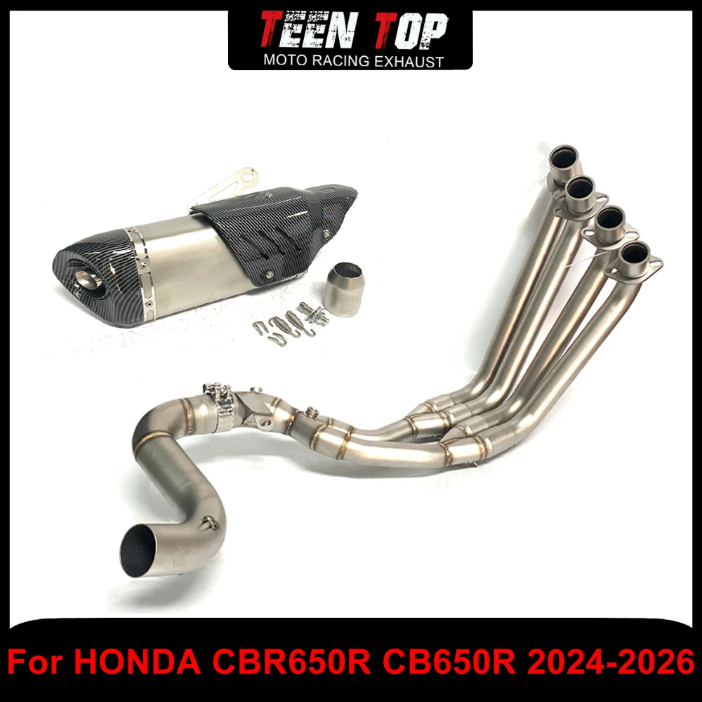 

Full Exhaust Systems Stainless Steel Connection Pipe For HONDA CBR650R CB650R 2024-2026 Exhaust Pipe Muffler Silencieux
