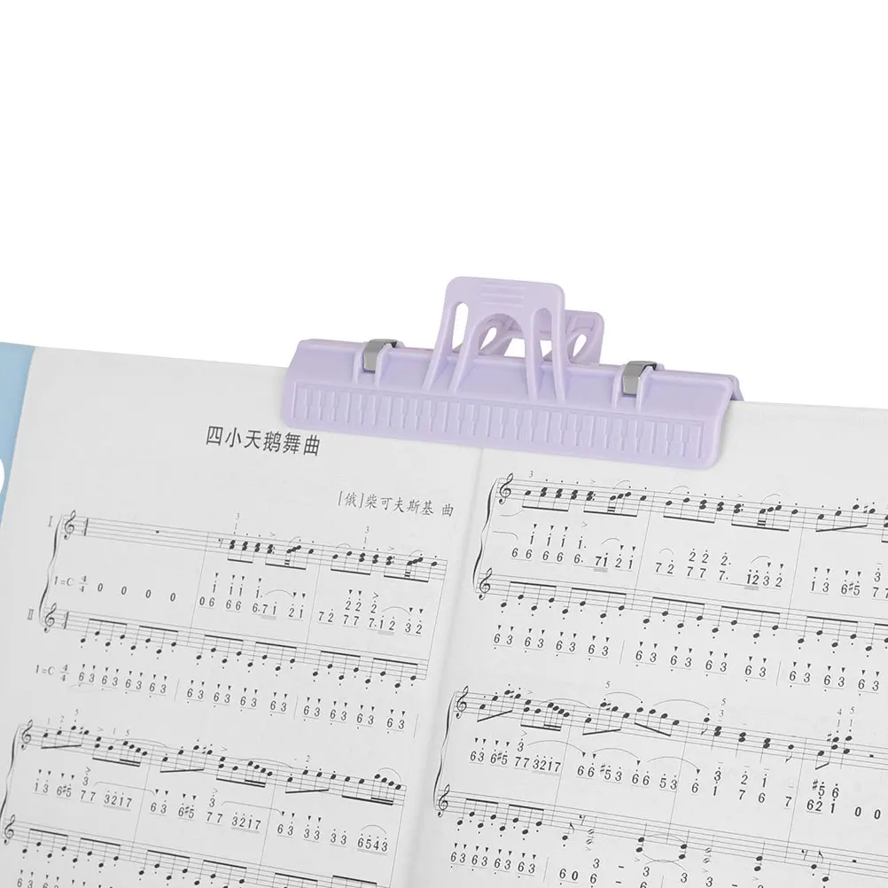 

4 Pcs Sheet Music Clip Note Clips Musical Notes Paper Piano Score Guitar Holder Abs Plastic Instrument
