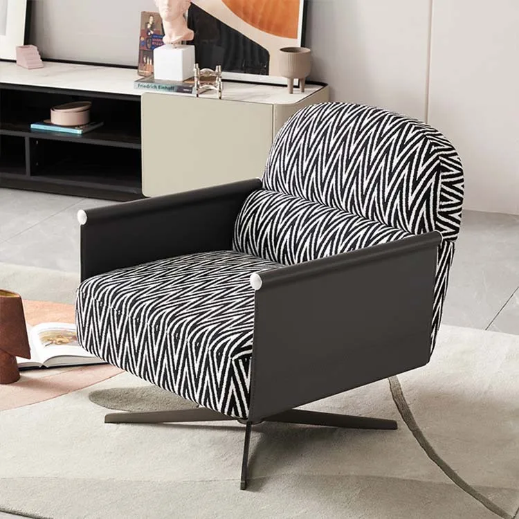 Living room modern single cloth sofa chair household simple balcony lazy chair