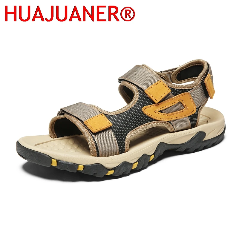Große Größe Sommer Bequeme Outdoor-Herrensandalen Leichte Herrenschuhe für Männer Freizeitschuhe Wasserwander-Sandalen Weiche Strandsandalen