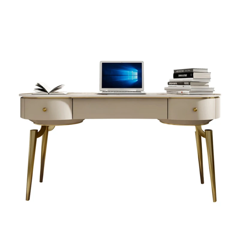 

Light Luxury Desk Chair Combination Study Boss Stone Plate Computer