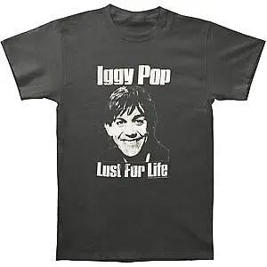 Мужская приталенная футболка Iggy Pop Lust For Life XXXXX-большой серый