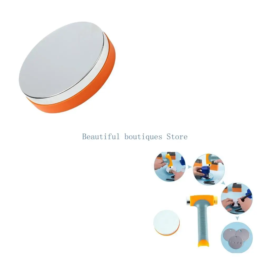 

U4LF Anvil for Artisans Practical Metal Hammer Hammering Plate with Rubber Bottom