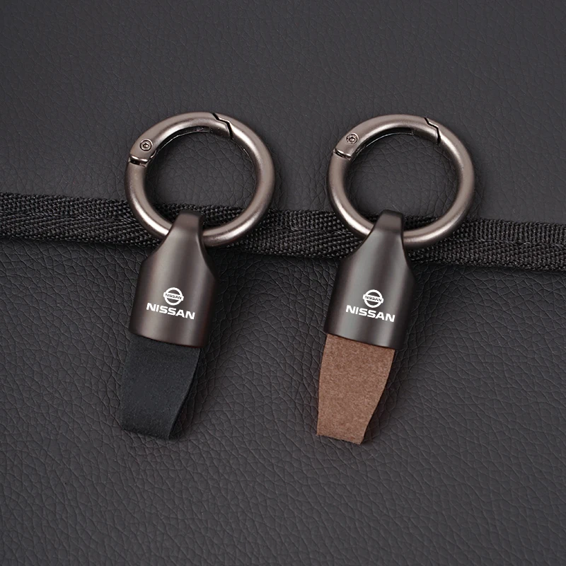 1Pcs Alloy Rotating Key Chain Car Keyrings Pendant For Nissan Qashaqai J11 J10 X Trail Note Juke Sentra Patrol Micra Leaf view 3