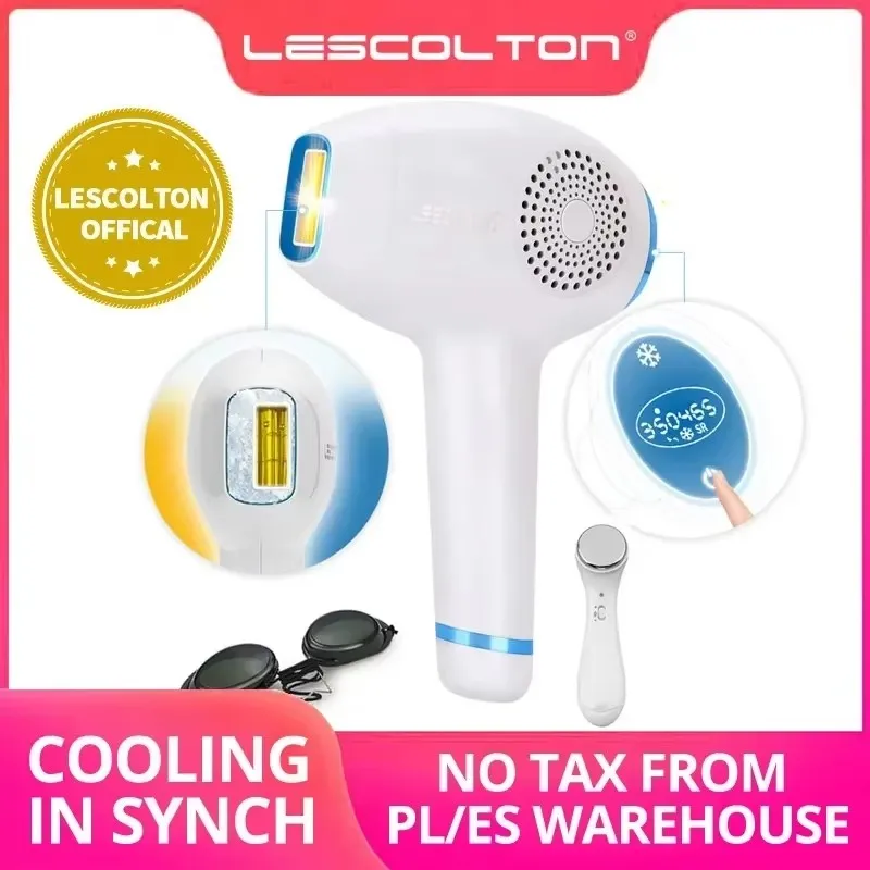 Lescolton 3-in-1 IPL-Haarentfernung Eiskalt-Epilierer Permanenter Laser für Zuhause, Bikini-Trimmer, elektrische Photorejuvenation Depilador