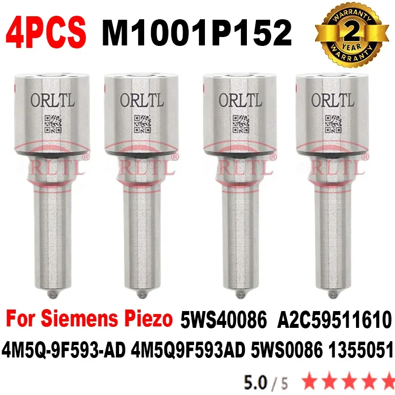 

4 PCS M1001P152 Diesel Siemens Injector Nozzle For 55WS40086 A2C59511610 4M5Q-9F593-AD 4M5Q9F593AD 5WS0086 135505 ORLTL