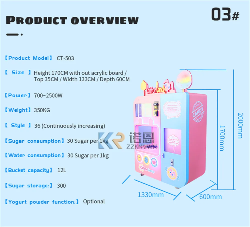 คุณภาพสูงเชิงพาณิชย์เมฆที่มีสีสันม้วนไหมขัดฟันสีชมพูดอกไม้อัตโนมัติ Cotton Candy ทําเครื่องหยอดเหรียญ