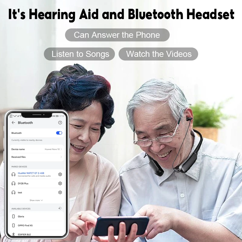 100-160 HoursNoise Reduction Rechargeable Ear Hearing  Support Endurance