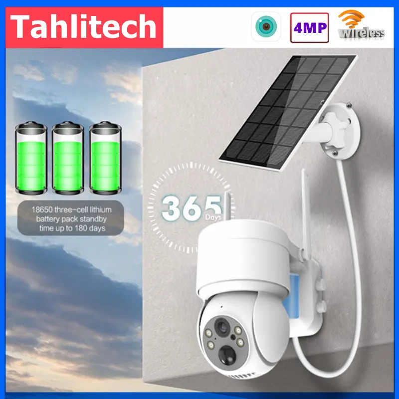 

4MP Solar Power Wifi Home Security Camera PIR Human Detection Wireless Surveillance IP Cameras With Recharge Battery Camera Sola