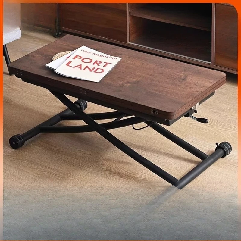

Coffee table dining table dual-purpose mobile lifting folding rectangular family dining room modern simple creative dining table