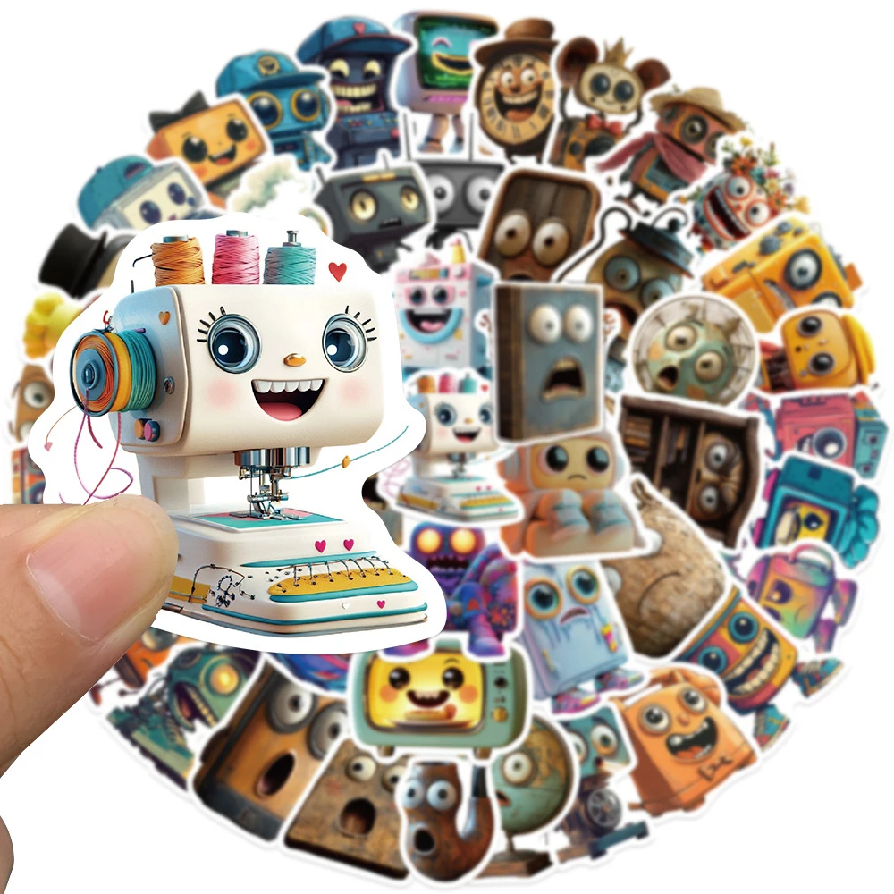 

10/30/50pcs Retro Tool Stickers Funny Machine Cartoon Decals Decals DIY Laptop Phone Case Cute Decoration Sticker Toys