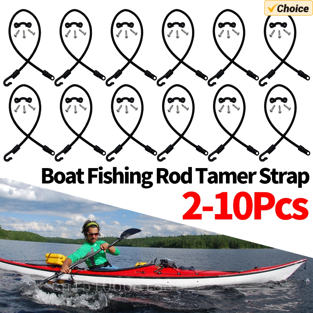 Boot Angelrute Tamer Halter Tragbare Elastische Seil Haken Befestigungs Schnalle Set Einstellbare Deck Mount Stecker für Kajak Marine Boot