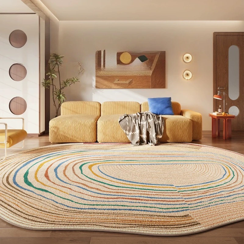 Large Area Carpets for Living Room Irregular Shape Bedroom Decor Dopamine Carpet Washable Floor Mat Anti-slip Cloakroom Soft Rug
