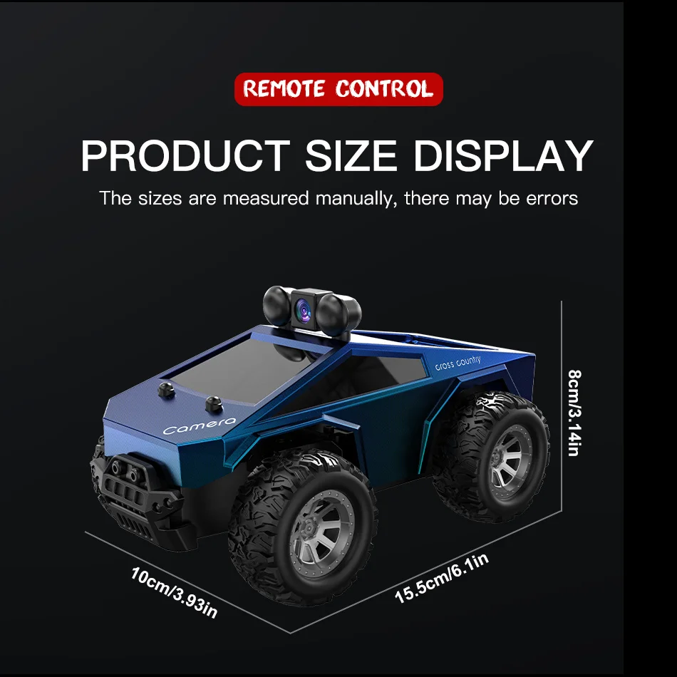 TKKJ 1:28 Alloy RC Drift Pickup Truck FPV Camera APP Control 2.4G LED 500mAh USB Rechargeable 8+ Blue/Silver