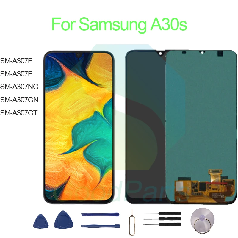 

For Samsung A30s LCD Display Screen 6.4' SM-A307F/FN/G/GN/GT A30s Touch Digitizer Assembly Replacement