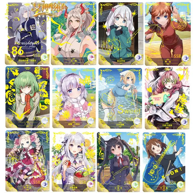 Dea storia Yaoshen capitolo Ssr un Set completo di carte abbronzanti di personaggi Anime Oshino Shinobu Sengoku Nadeko Collection Card Toy