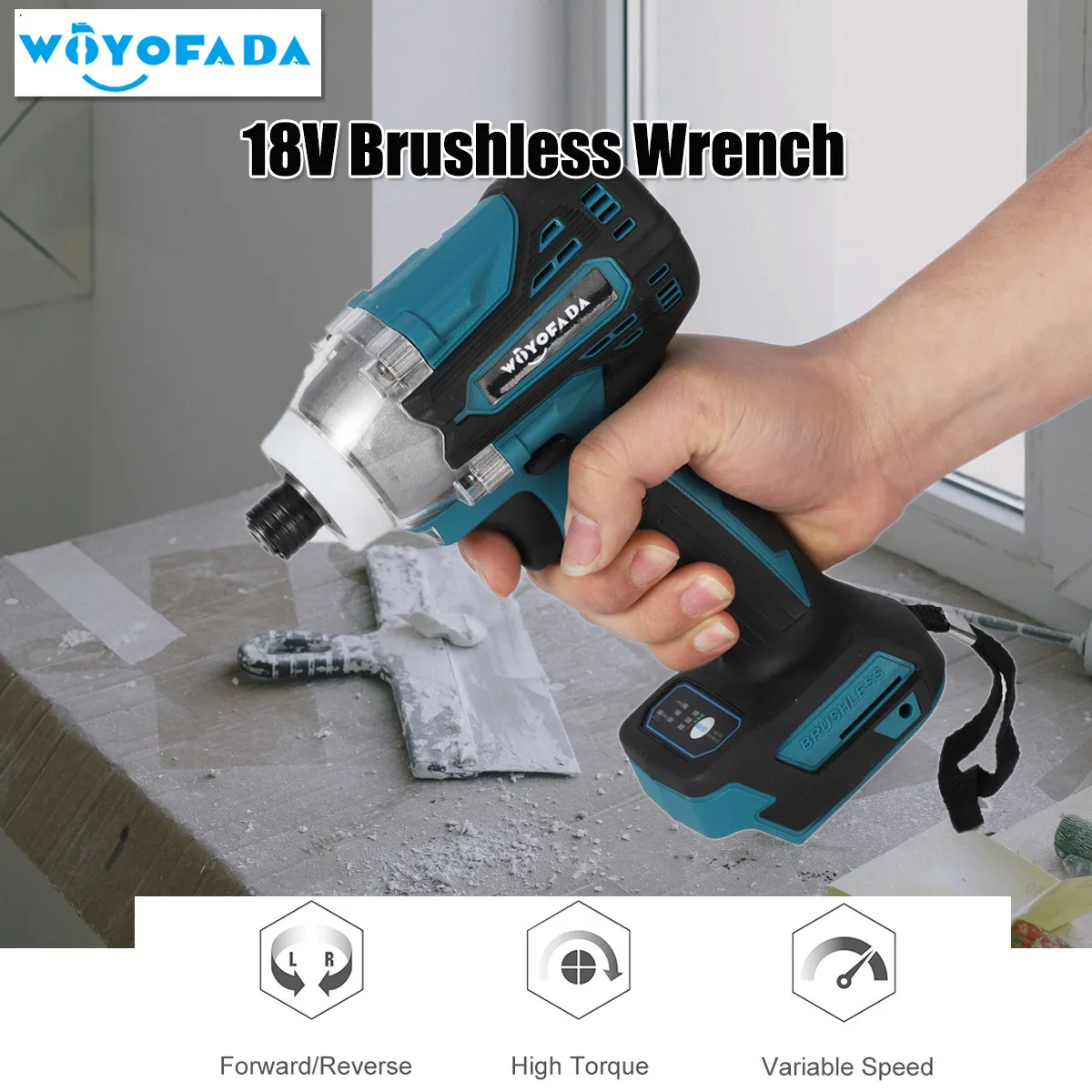 18V Electric Screwdriver Brushless Cordless Screwdriver Impact Drill Impact Driver Rechargeable Driver for Makita 18V Battery