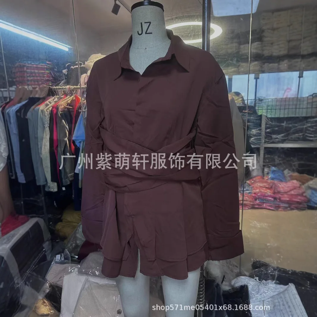 

Elegant Blouse Pleated Waist Fitted Blouse Long Sleeve Office Workwear Blouse Casual Chic Gathered Waist Top For Women